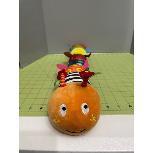 Measuring Caterpillar Toy Rattle Crinkle Multicolor Plush Stuffed Animal 22 in - Picture 1 of 6